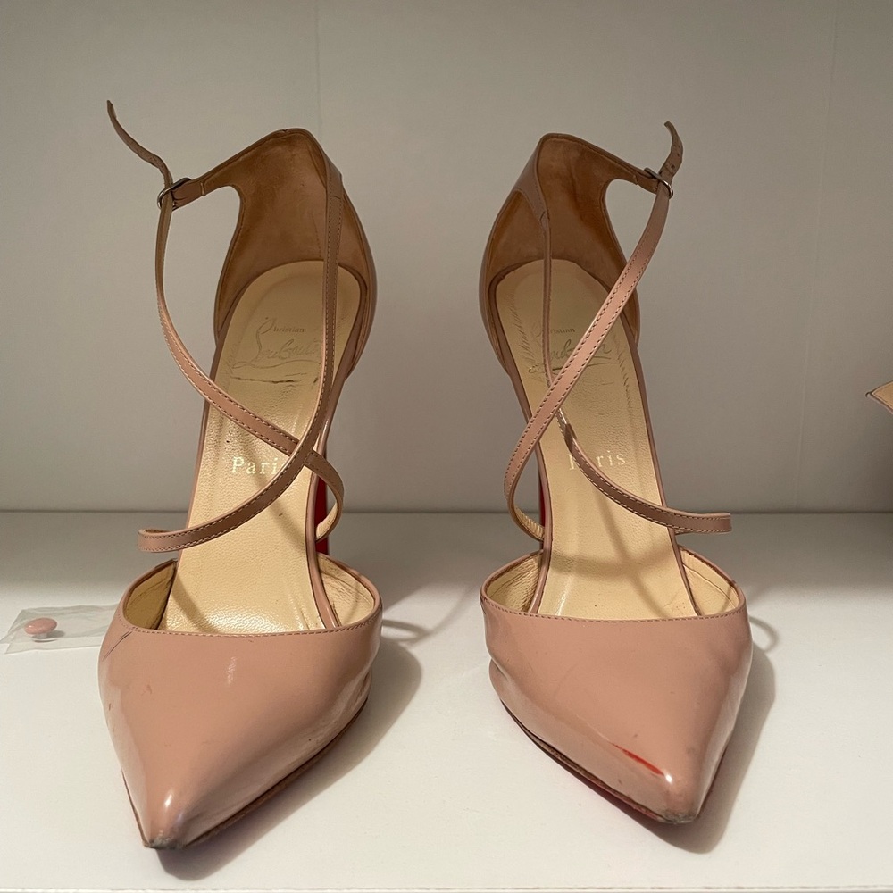 Christian Louboutin Blush Pink Strappy Heels
